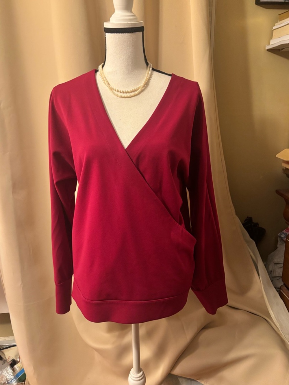 Ann Taylor Raspberry Red Top - Picture 2 of 9